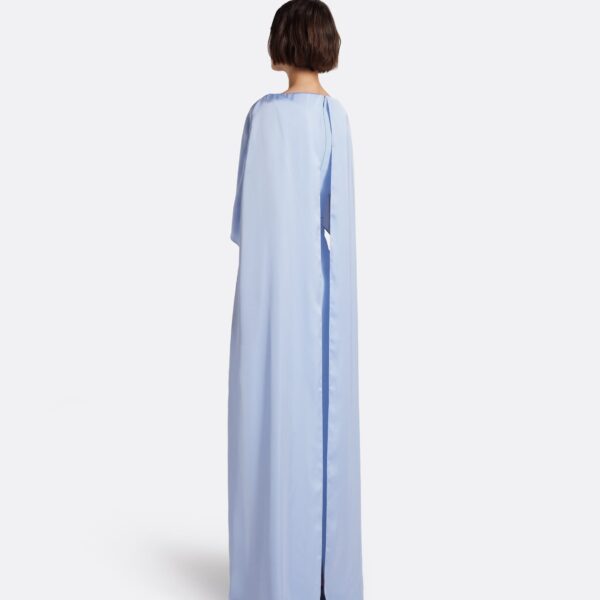 Safiyaa Mirabella Long Dress in Soft Sky - Dresses - Demi-Couture Evening Wear at Coveti