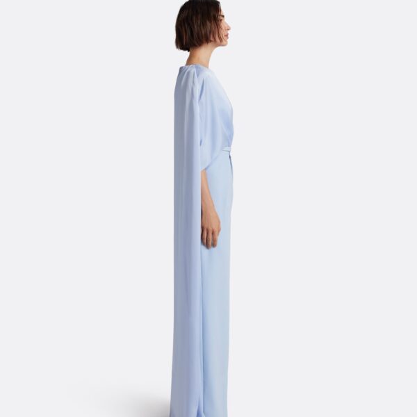 Safiyaa Mirabella Long Dress in Soft Sky - Dresses - Demi-Couture Evening Wear at Coveti