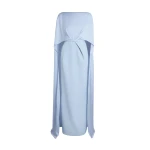 Safiyaa Mirabella Long Dress in Soft Sky - Dresses - Demi-Couture Evening Wear at Coveti