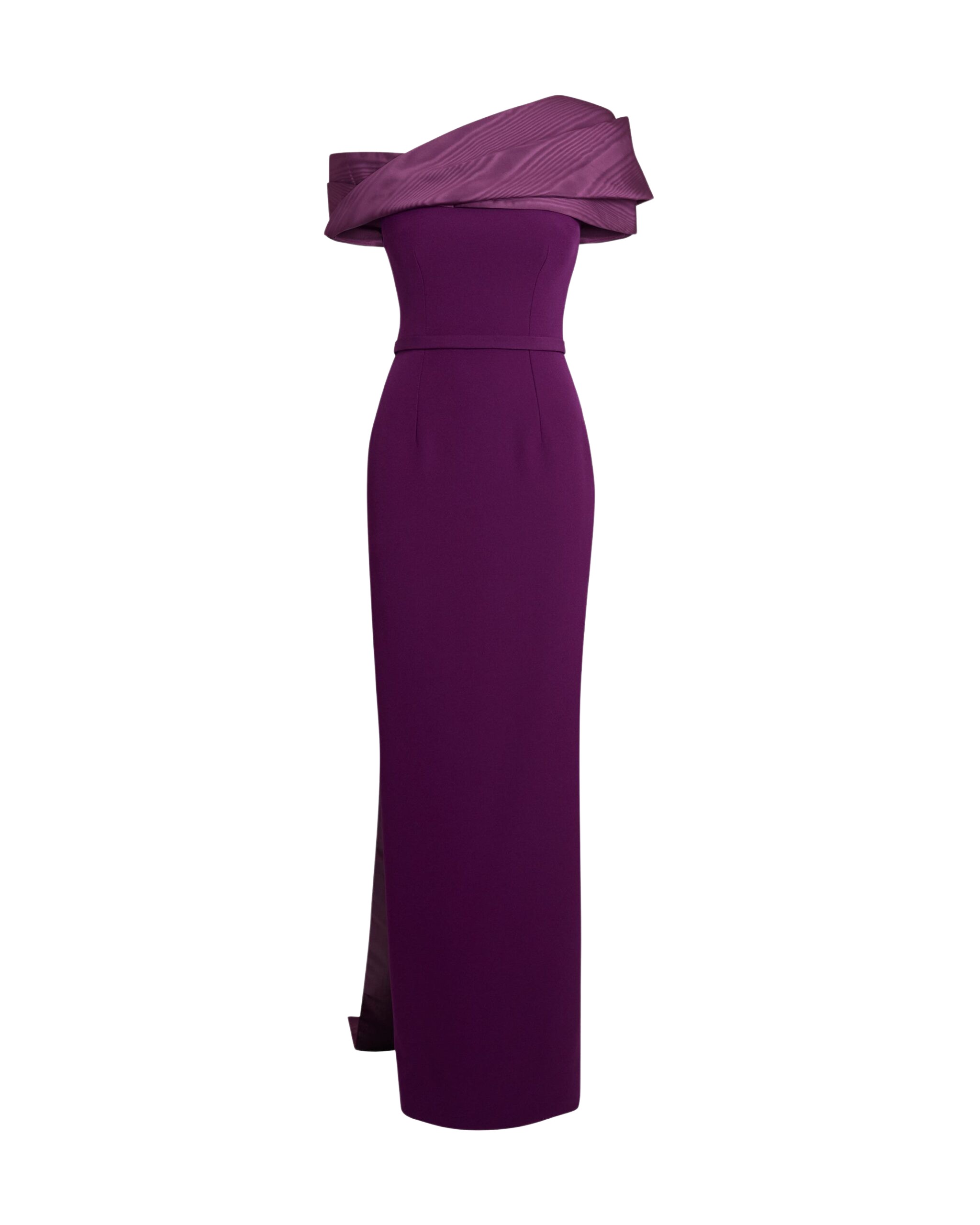 Safiyaa Phira Long Dress in Currant - Dresses - Demi-Couture Evening Wear at Coveti