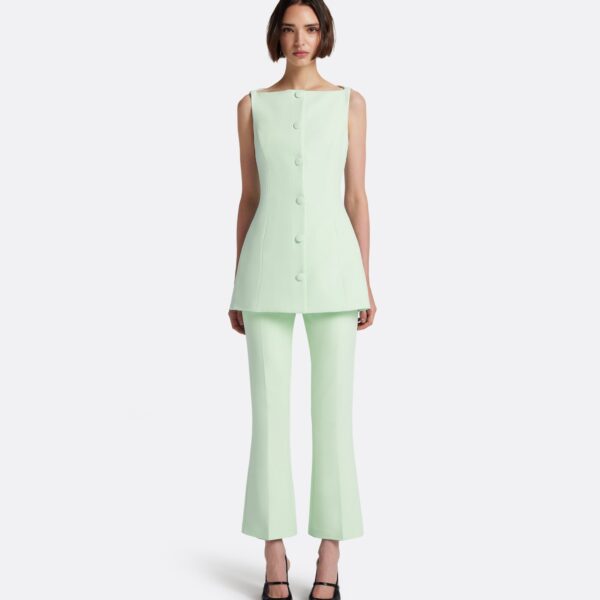 Safiyaa Robbie Top in Sea Glass - Tops - Demi-Couture Evening Wear at Coveti