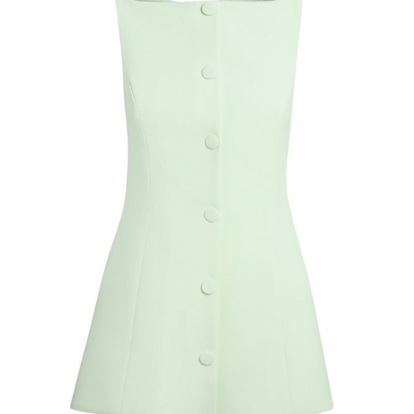Safiyaa Robbie Top in Sea Glass - Tops - Demi-Couture Evening Wear at Coveti