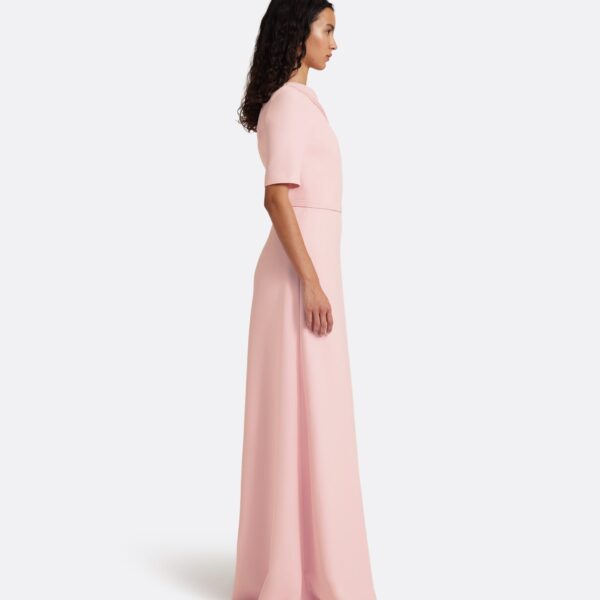Safiyaa Stephanie Long Dress in Lychee - Dresses - Demi-Couture Evening Wear at Coveti