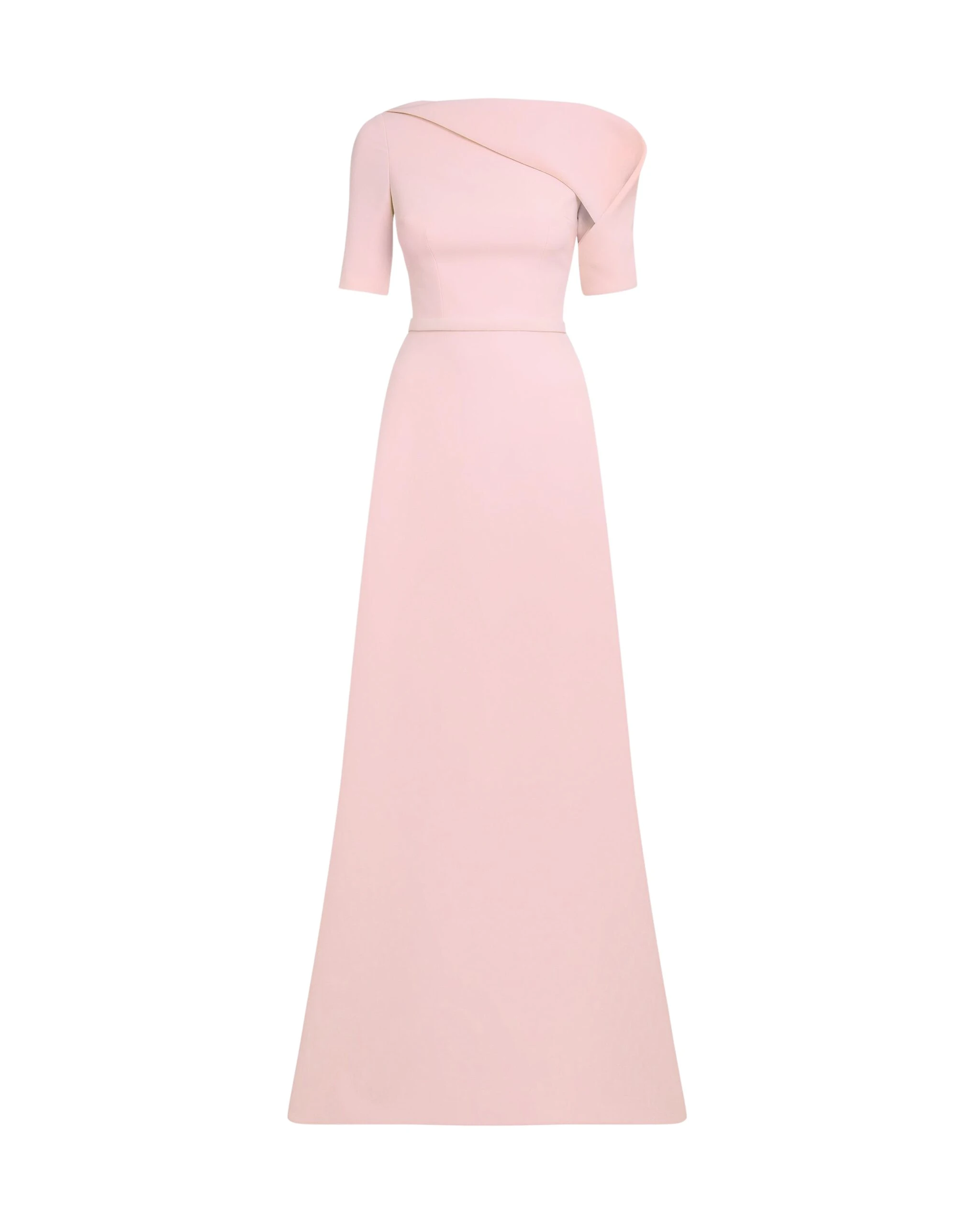 Safiyaa Stephanie Long Dress in Lychee - Dresses - Demi-Couture Evening Wear at Coveti