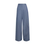Safiyaa Touca Trouser in Blue blend - Pants - Demi-Couture Evening Wear at Coveti