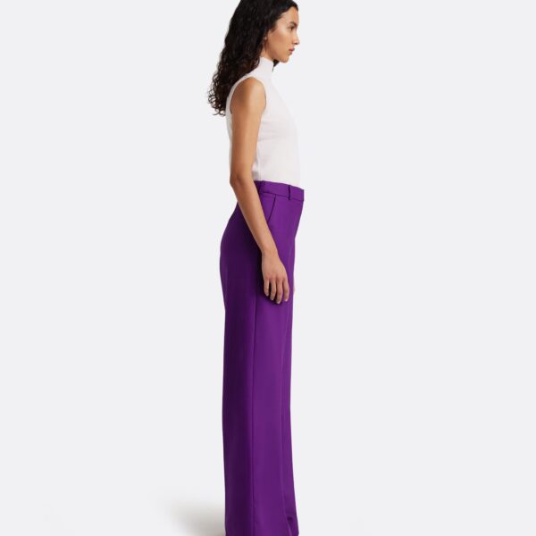 Safiyaa Touca Trouser in Currant - Pants - Demi-Couture Evening Wear at Coveti