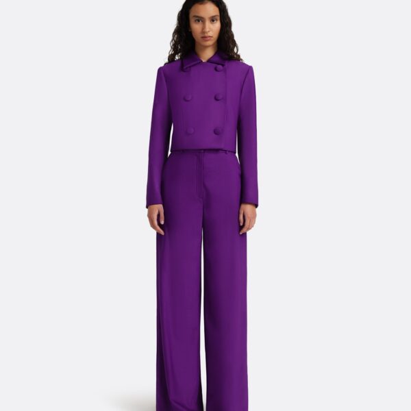 Safiyaa Yui Jacket in Currant - Jackets - Demi-Couture Evening Wear at Coveti