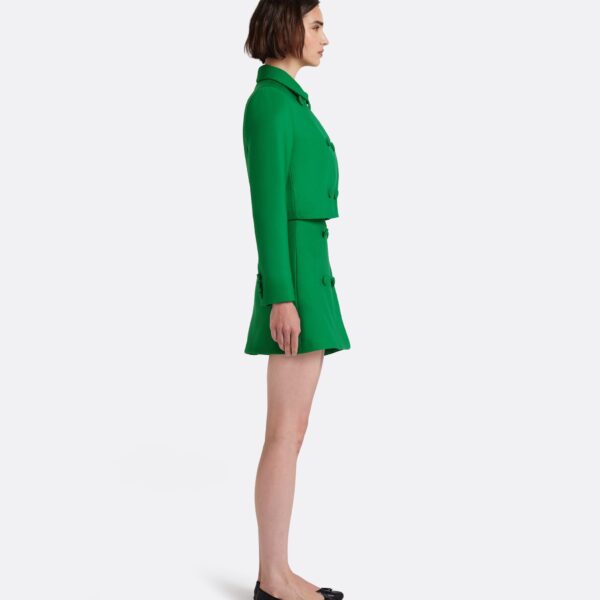 Safiyaa Yuki Skirt in Blade Green - Skirts - Demi-Couture Evening Wear at Coveti