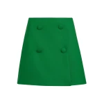 Safiyaa Yuki Skirt in Blade Green - Skirts - Demi-Couture Evening Wear at Coveti