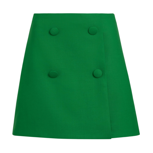 Safiyaa Yuki Skirt in Blade Green - Skirts - Demi-Couture Evening Wear at Coveti
