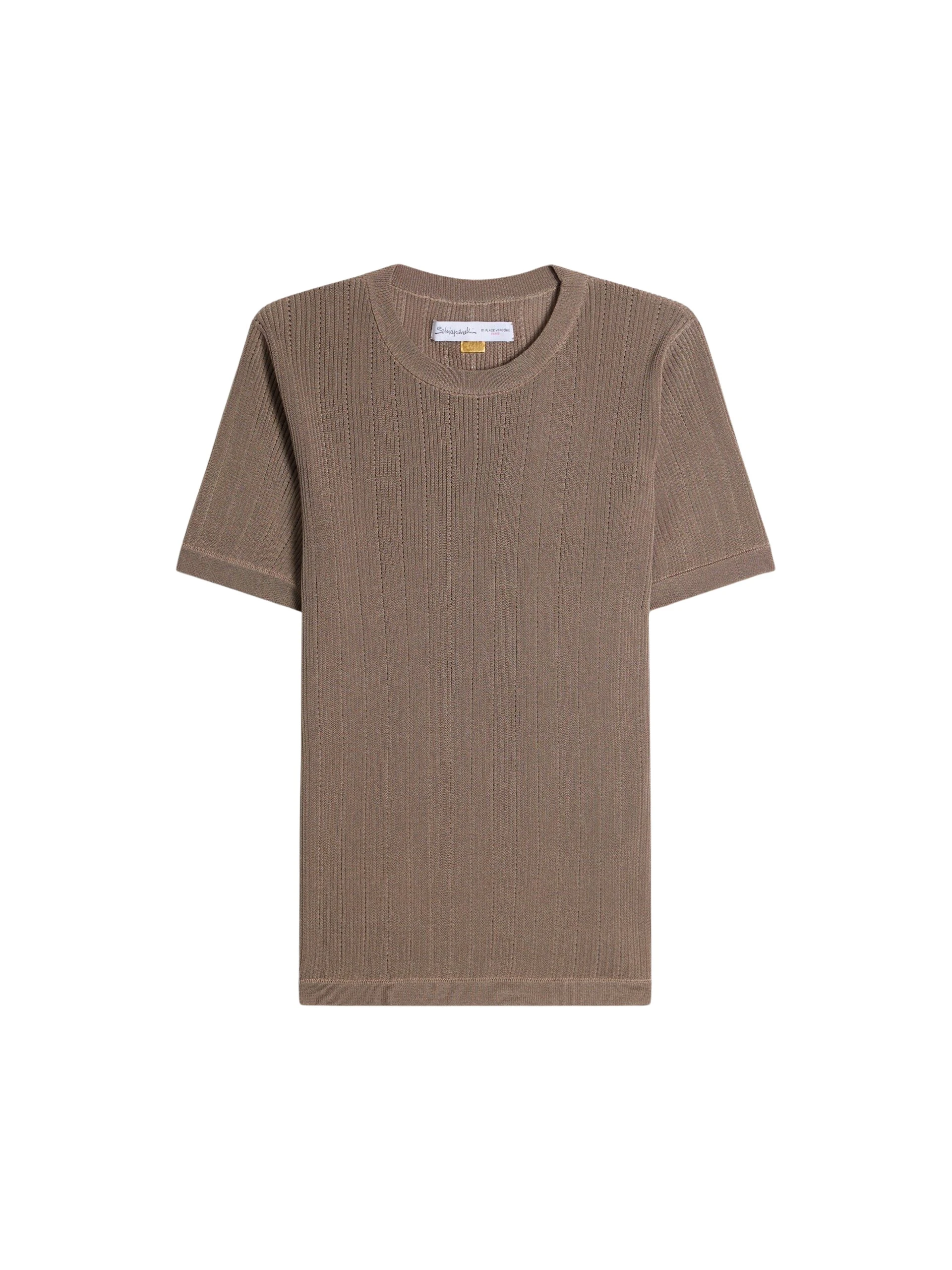 Schiaparelli-Schiaparelli-Short-Sleeved-Jumper-scaled31216_nobg Schiaparelli Schiaparelli Short-Sleeved Jumper Knitwear in Schiaparelli Authentic Luxury Fashion at Coveti
