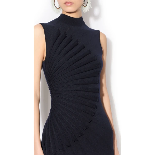 Alaia Sculpting Wool Dress, view 4