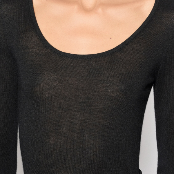 Alaïa Second Skin Cashmere Bodysuit - ALAÏA Tops - Laser Cut Luxury - Shop at Coveti