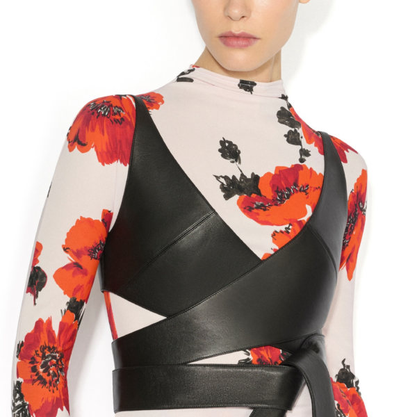 Alaïa Secondskin Printed Bodysuit - ALAÏA Tops - Laser Cut Luxury - Shop at Coveti