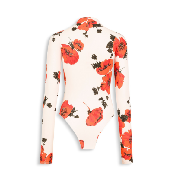 Alaïa Secondskin Printed Bodysuit - ALAÏA Tops - Laser Cut Luxury - Shop at Coveti