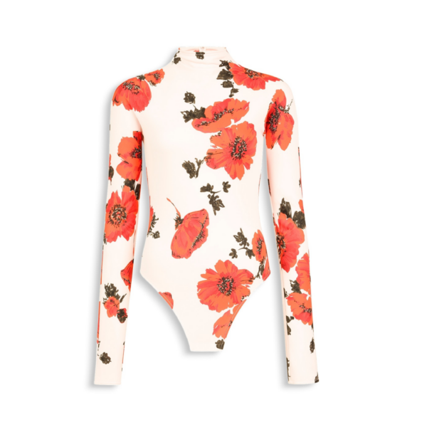Alaïa Secondskin Printed Bodysuit - ALAÏA Tops - Laser Cut Luxury - Shop at Coveti
