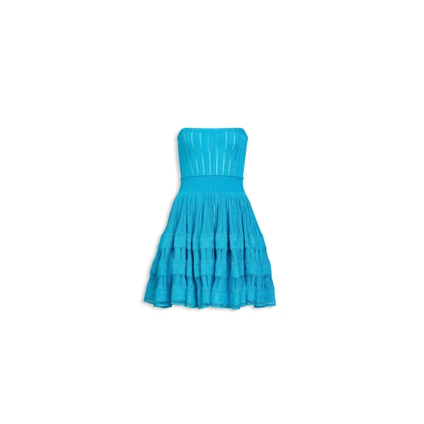 Alaia Shiny Crinoline Dress, view 2