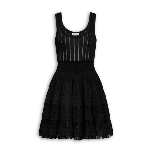 Alaïa Shiny Crinoline Dress - ALAÏA Dresses - Laser Cut Luxury - Shop at Coveti