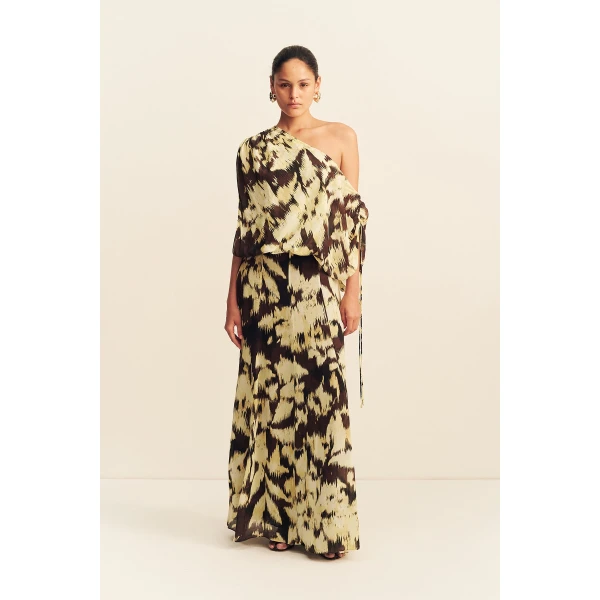 Shona Joy Benny Off Shoulder Blouson Maxi Dress - Dresses - Australian Luxury Eventwear at Coveti