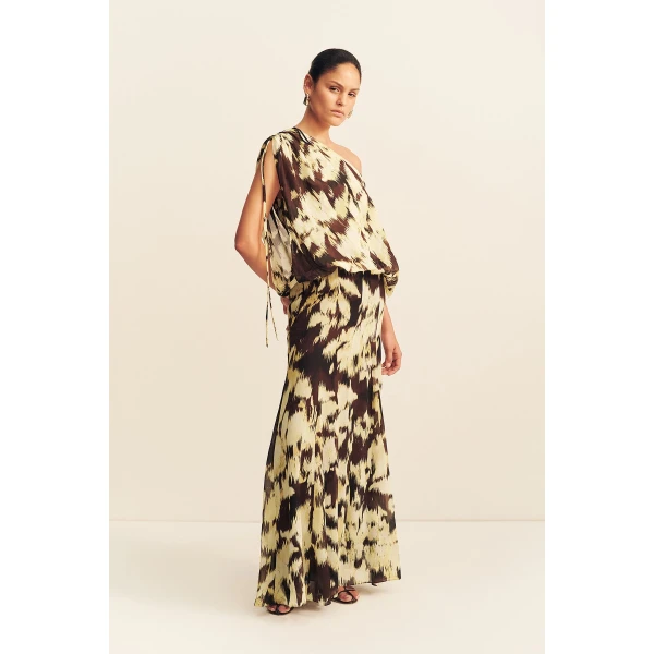 Shona Joy Benny Off Shoulder Blouson Maxi Dress - Dresses - Australian Luxury Eventwear at Coveti