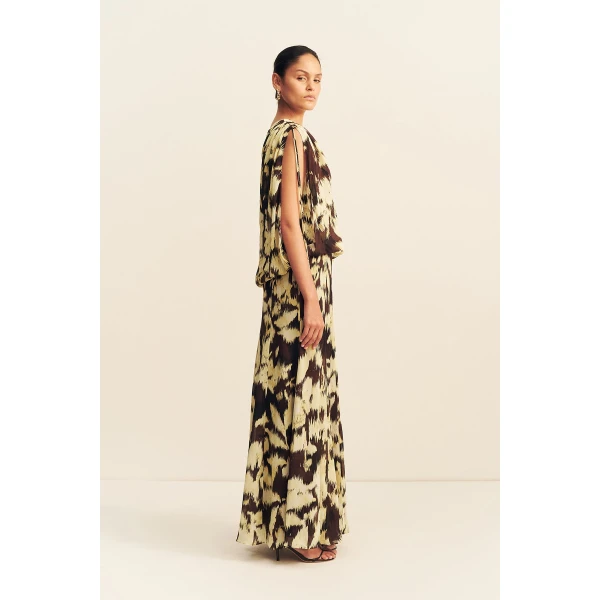 Shona Joy Benny Off Shoulder Blouson Maxi Dress - Dresses - Australian Luxury Eventwear at Coveti