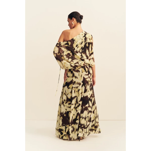 Shona Joy Benny Off Shoulder Blouson Maxi Dress - Dresses - Australian Luxury Eventwear at Coveti