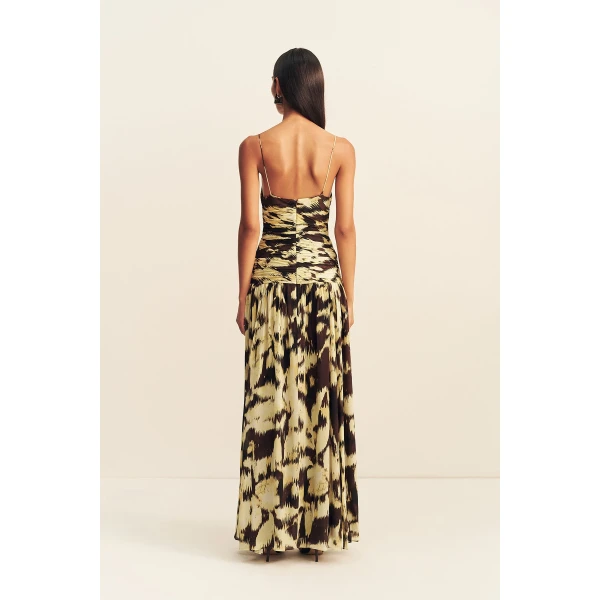 Shona Joy Benny Plunged Gathered Maxi Dress - Dresses - Australian Luxury Eventwear at Coveti