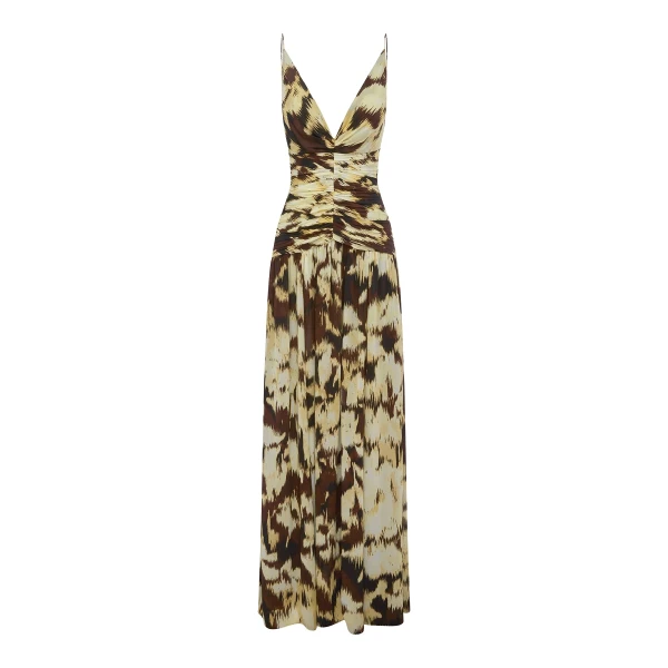Shona Joy Benny Plunged Gathered Maxi Dress - Dresses - Australian Luxury Eventwear at Coveti