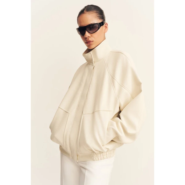 Shona Joy Blake Funnel Neck Faux Leather Jacket - Jackets - Australian Luxury Eventwear at Coveti