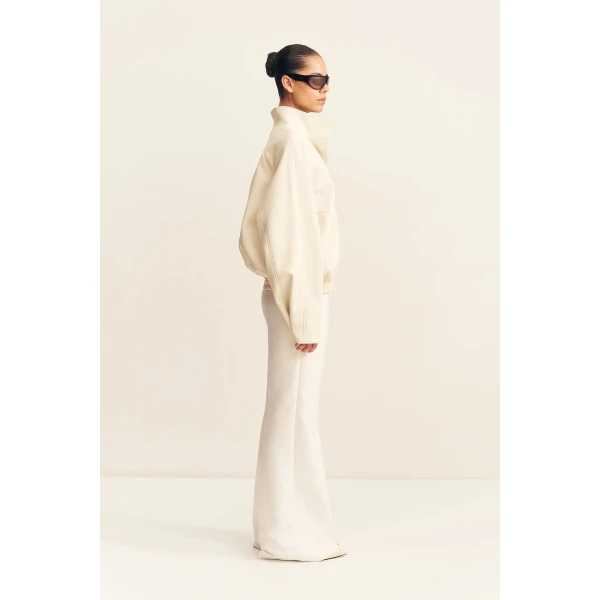 Shona Joy Blake Funnel Neck Faux Leather Jacket - Jackets - Australian Luxury Eventwear at Coveti