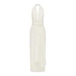 Shona Joy Campbell Halter Plunged Maxi Dress - Dresses - Australian Luxury Eventwear at Coveti