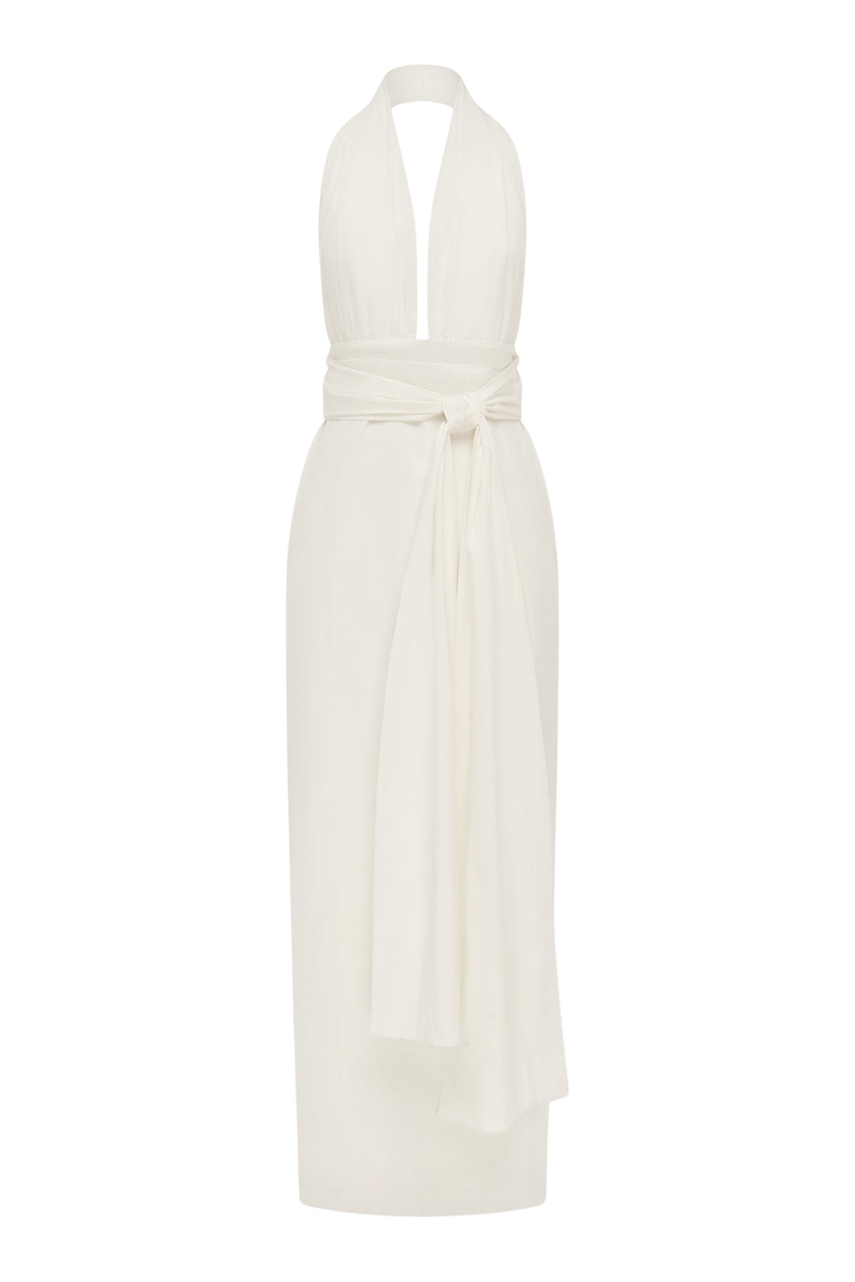 Shona Joy Campbell Halter Plunged Maxi Dress - Dresses - Australian Luxury Eventwear at Coveti