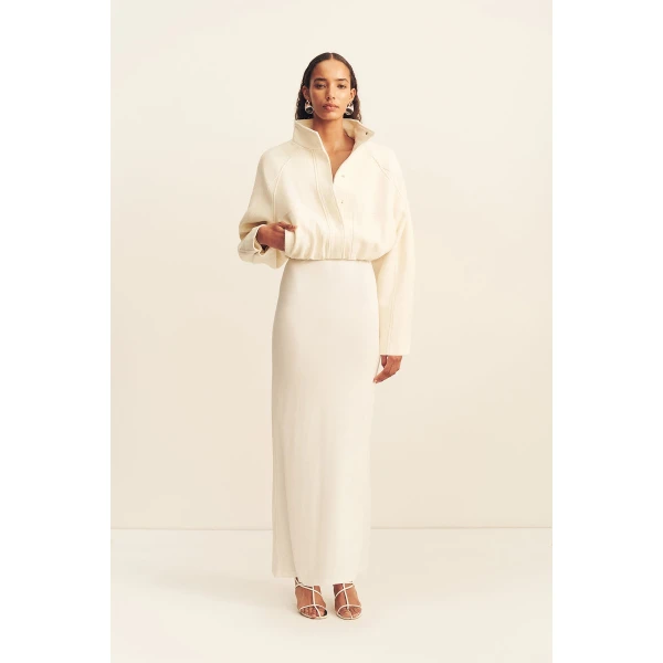 Shona Joy Crosby Wool Blend Cropped Bomber Jacket - Jackets - Australian Luxury Eventwear at Coveti