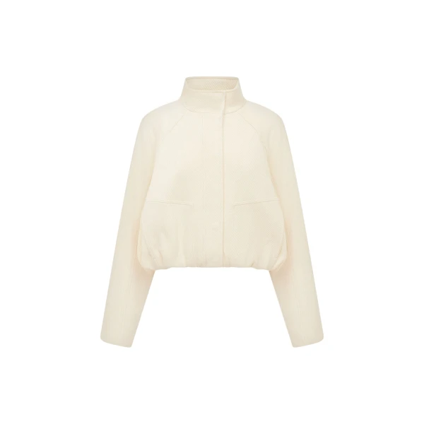 Shona Joy Crosby Wool Blend Cropped Bomber Jacket - Jackets - Australian Luxury Eventwear at Coveti