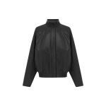 Shona Joy Kennedy Funnel Neck Faux Leather Jacket - Jackets - Australian Luxury Eventwear at Coveti