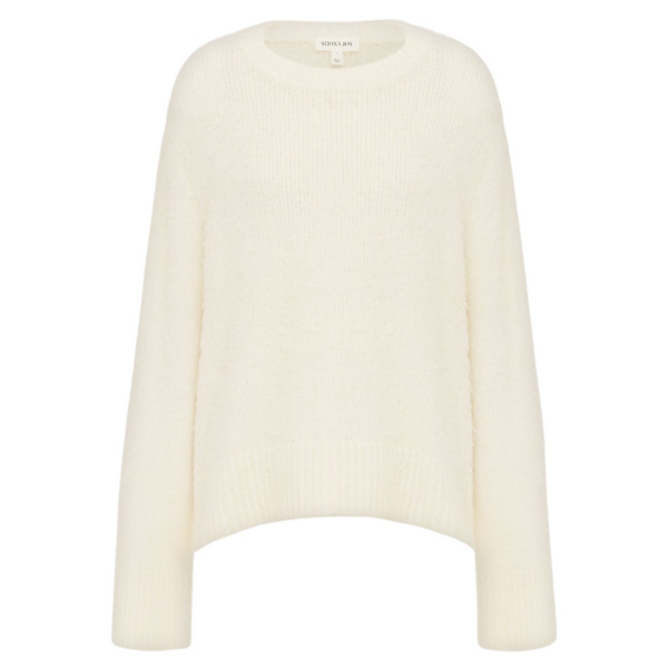Shona Joy Korine Boucle Knit with Shoulder Pad - Knitwear - Australian Luxury Eventwear at Coveti