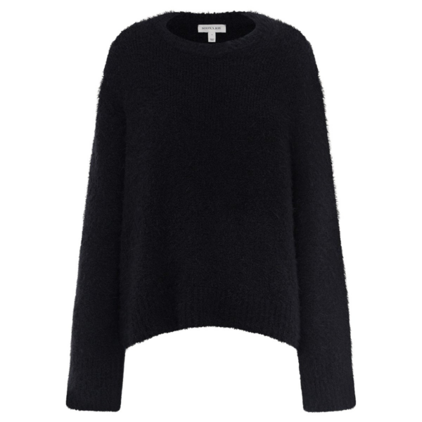 Shona Joy Korine Boucle Knit with Shoulder Pad - Knitwear - Australian Luxury Eventwear at Coveti