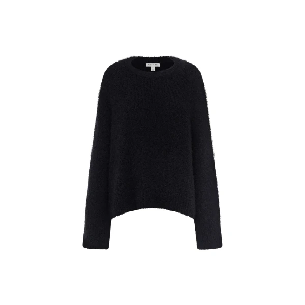 Shona Joy Korine Boucle Knit with Shoulder Pad - Knitwear - Australian Luxury Eventwear at Coveti