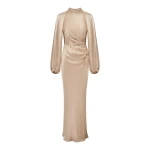 Shona Joy La Lune High Neck Balloon Sleeve Maxi Dress - Dresses - Australian Luxury Eventwear at Coveti