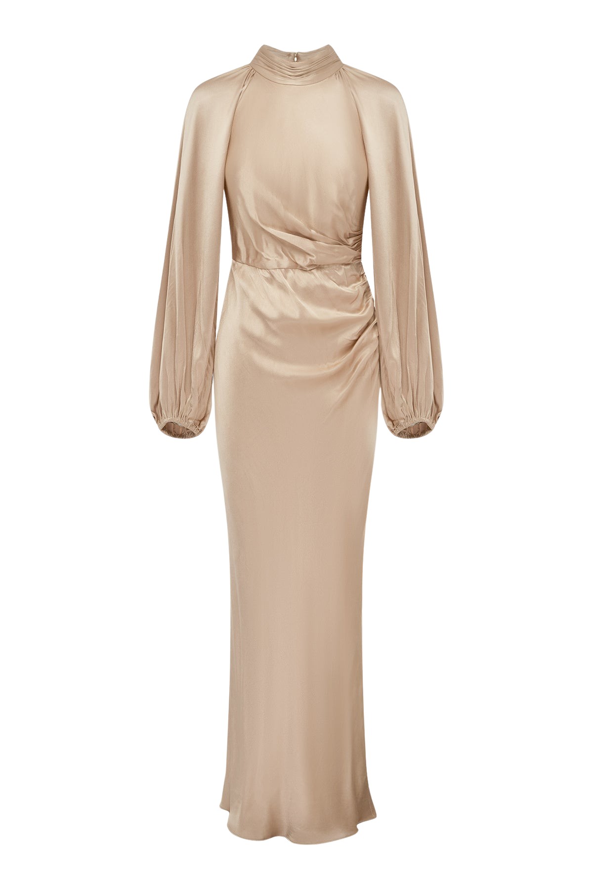 Shona Joy La Lune High Neck Balloon Sleeve Maxi Dress - Dresses - Australian Luxury Eventwear at Coveti