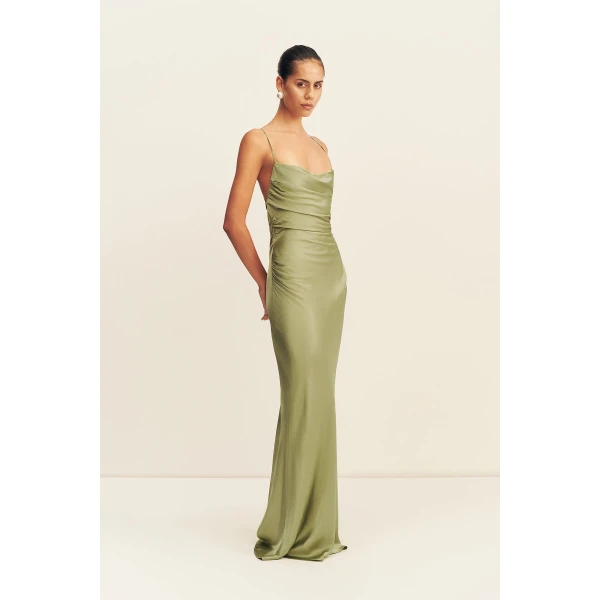 Shona Joy La Lune Lace Back Maxi Dress - Dresses - Australian Luxury Eventwear at Coveti