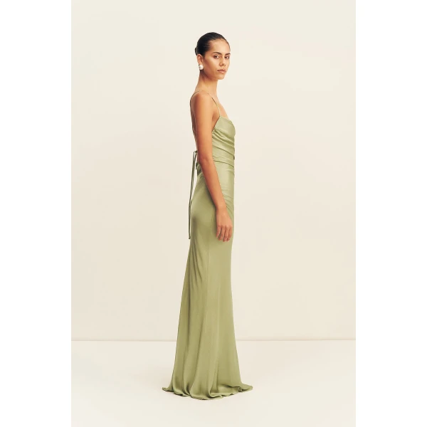 Shona Joy La Lune Lace Back Maxi Dress - Dresses - Australian Luxury Eventwear at Coveti