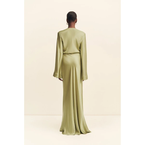 Shona Joy La Lune Long Sleeve Wrap Maxi Dress - Dresses - Australian Luxury Eventwear at Coveti