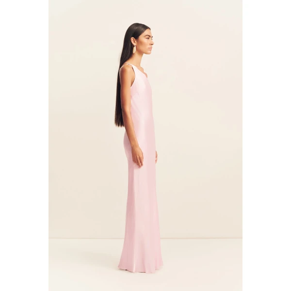 Shona Joy La Lune One Shoulder Cowl Back Maxi Dress - Dresses - Australian Luxury Eventwear at Coveti