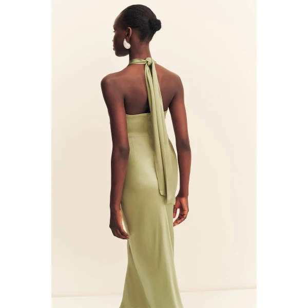 Shona Joy La Lune Ruched Halter Maxi Dress - Dresses - Australian Luxury Eventwear at Coveti