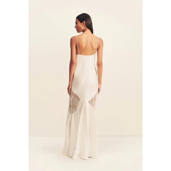 Shona Joy Labyrinth Lace Panelled Ruffle Maxi Dress - Dresses - Australian Luxury Eventwear at Coveti