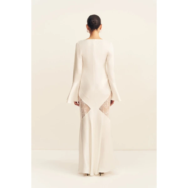 Shona Joy Labyrinth Split Lace Maxi Dress - Dresses - Australian Luxury Eventwear at Coveti