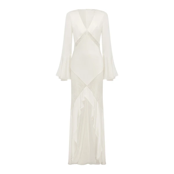 Shona Joy Labyrinth Split Lace Maxi Dress - Dresses - Australian Luxury Eventwear at Coveti