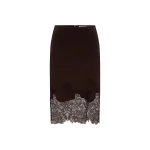 Shona Joy Lucia Lace Knee Length Skirt - Skirts - Australian Luxury Eventwear at Coveti