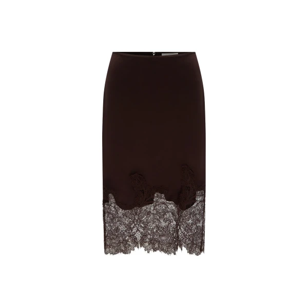 Shona Joy Lucia Lace Knee Length Skirt - Skirts - Australian Luxury Eventwear at Coveti